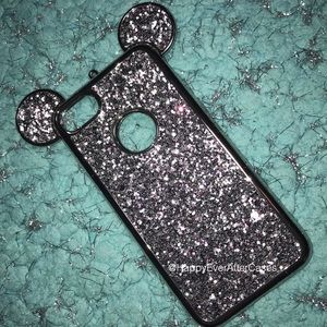 Disney inspired sparkly silver Mickey Mouse case